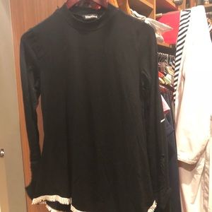 Black tunic with lace detail